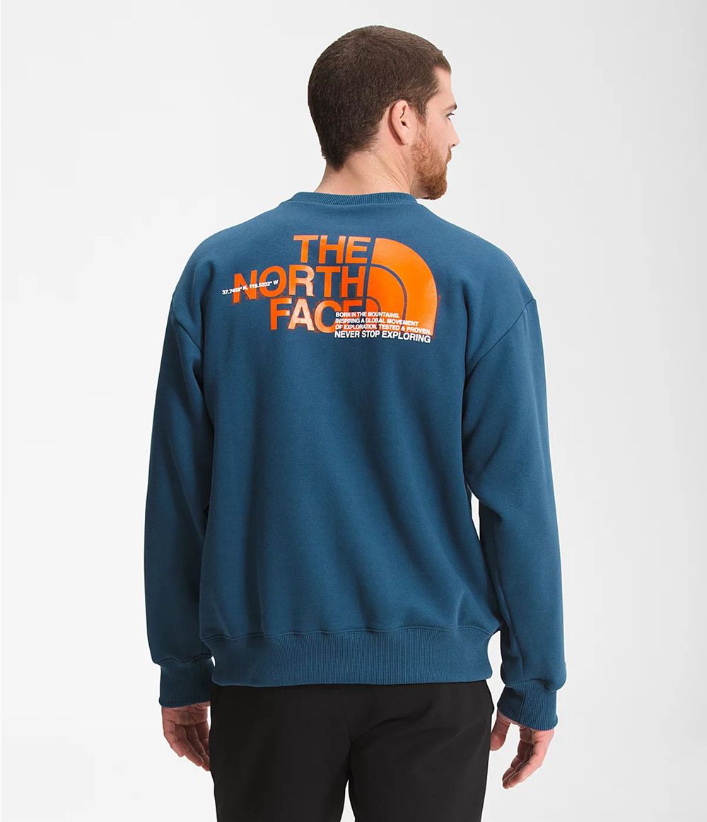 The North Face Coordinates Crew Sweatshirt Herren - Blau CH-902UIYS